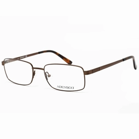 Adensco Men's Eyeglasses - Brown Rectangular Metal Full Rim Frame | Bruce 01J0 00