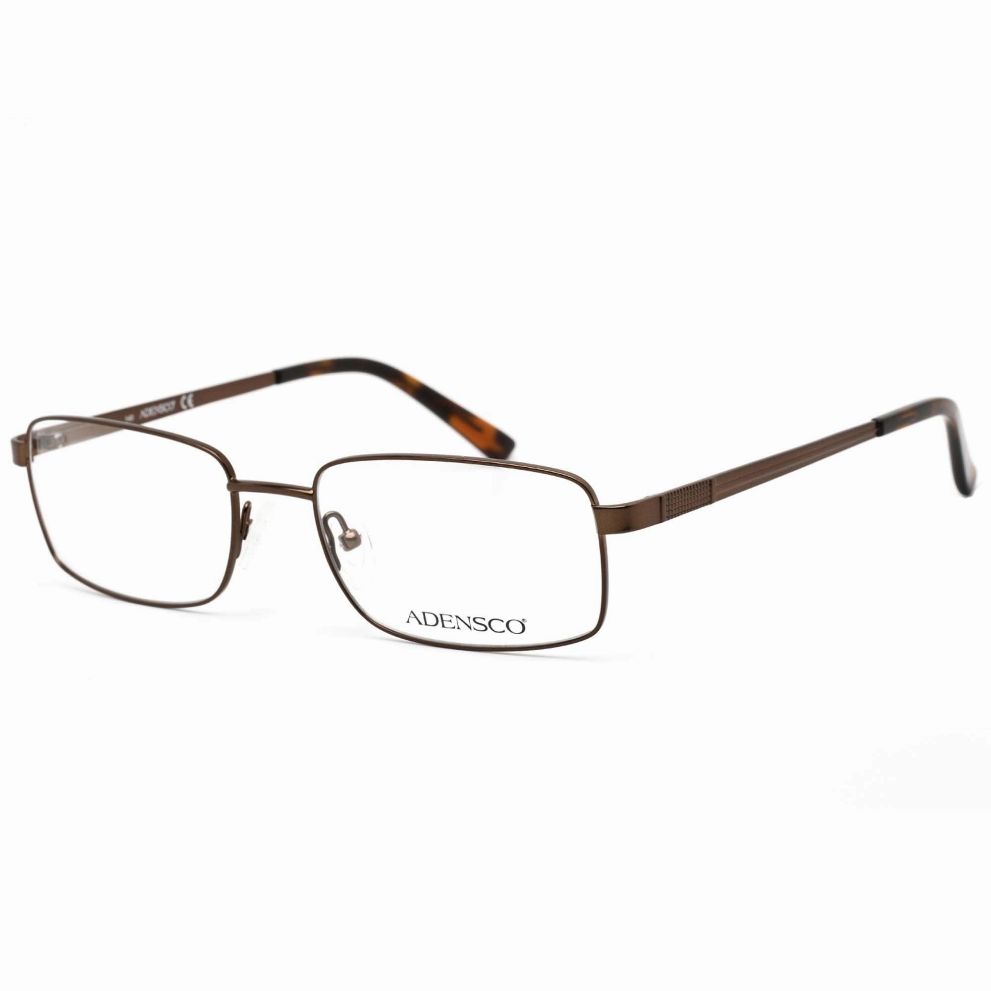 Adensco Men's Eyeglasses - Brown Rectangular Metal Full Rim Frame | Bruce 01J0 00