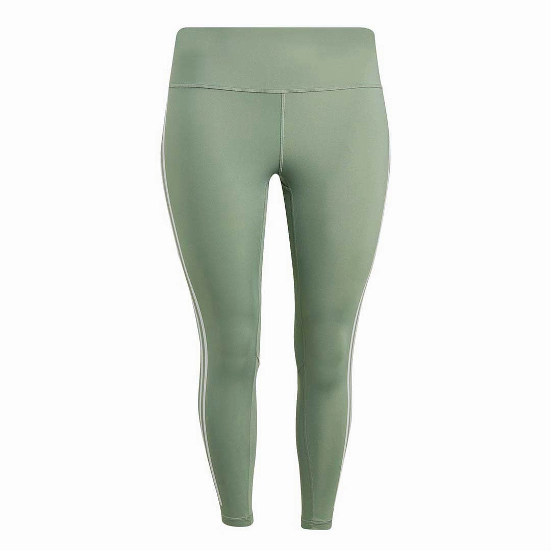 adidas - Women's Optime Trainicons 3-Stripes 7/8 Leggings (Plus Size) (HR5454)