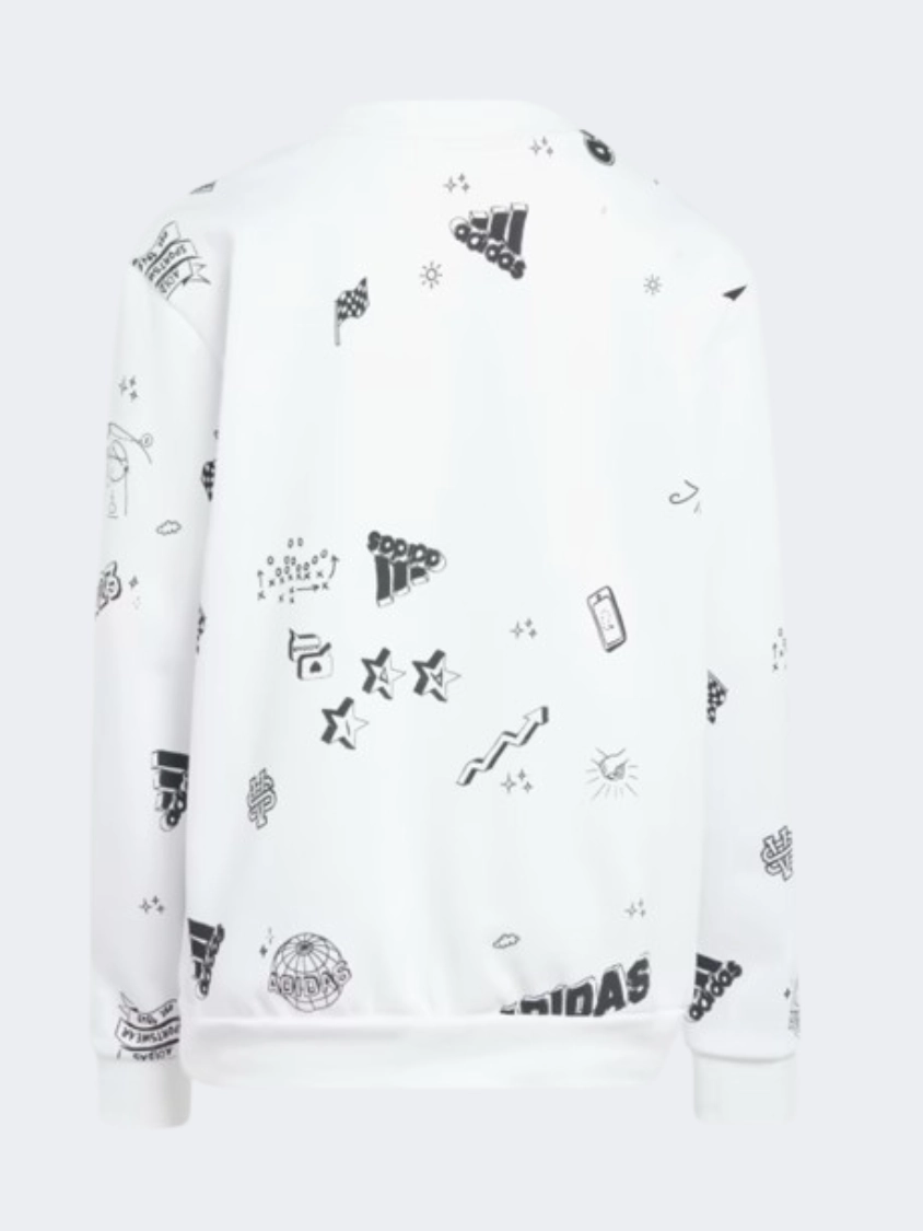 Adidas Brand Love Kids-Girls Sportswear Sweatshirt White/Black