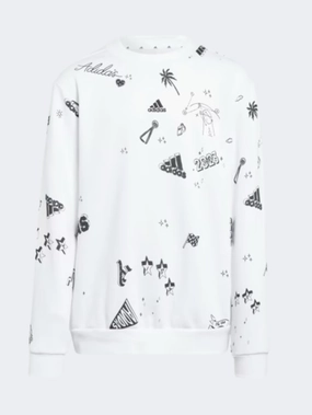Adidas Brand Love Kids-Girls Sportswear Sweatshirt White/Black