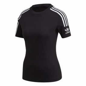 adidas Damen Tight T-Shirt. Black/White. 36