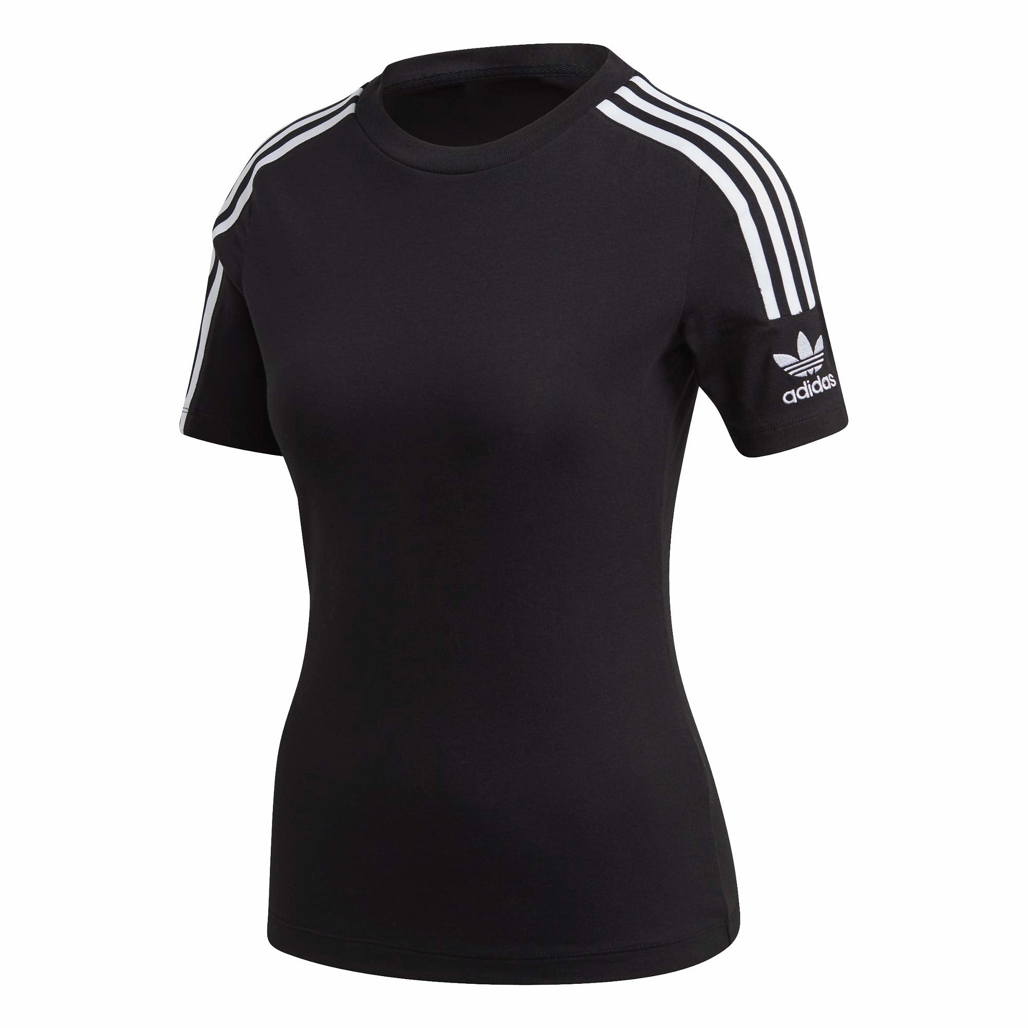 adidas Damen Tight T-Shirt. Black/White. 36
