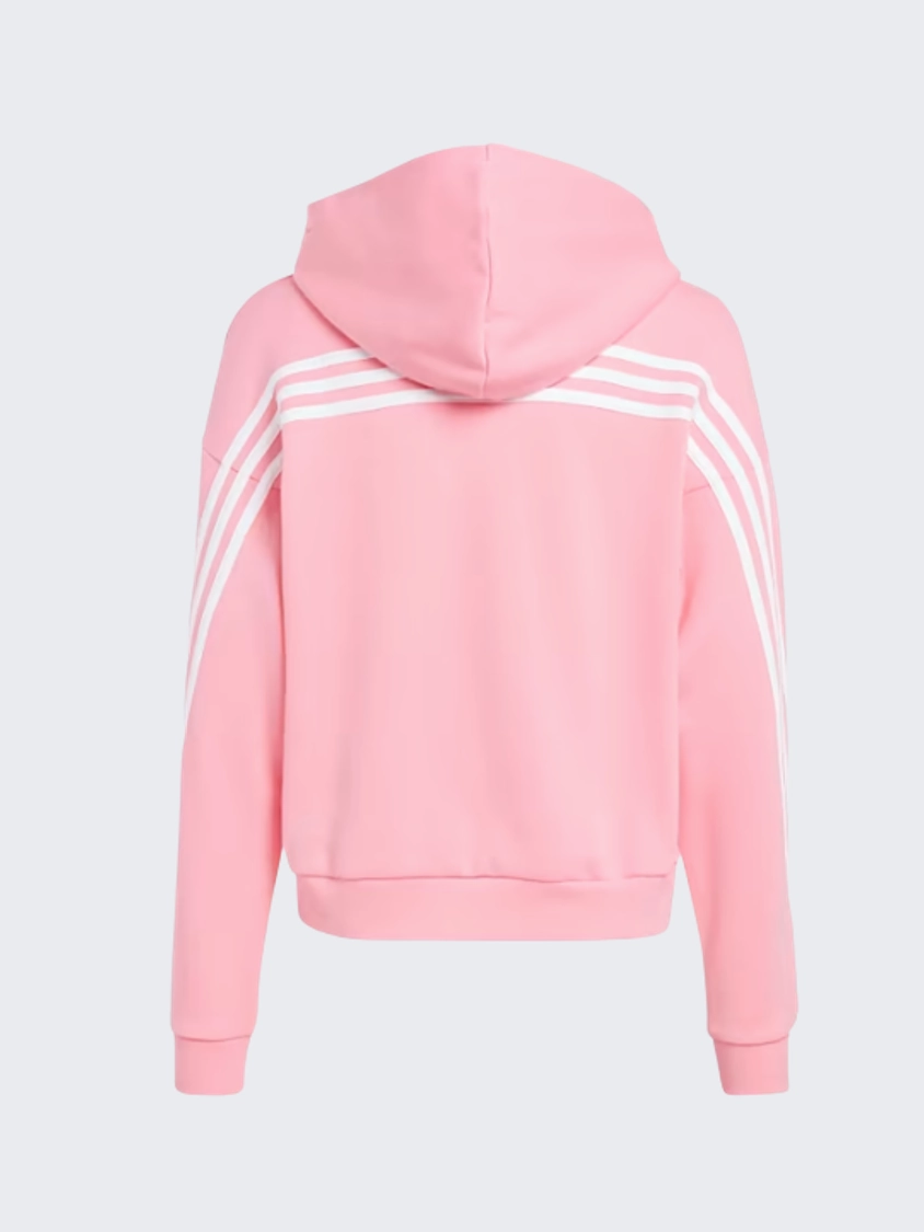 Adidas Future Icons 3-Stripes Full-Zip Kids-Girls Sportswear Hoody Pink/White