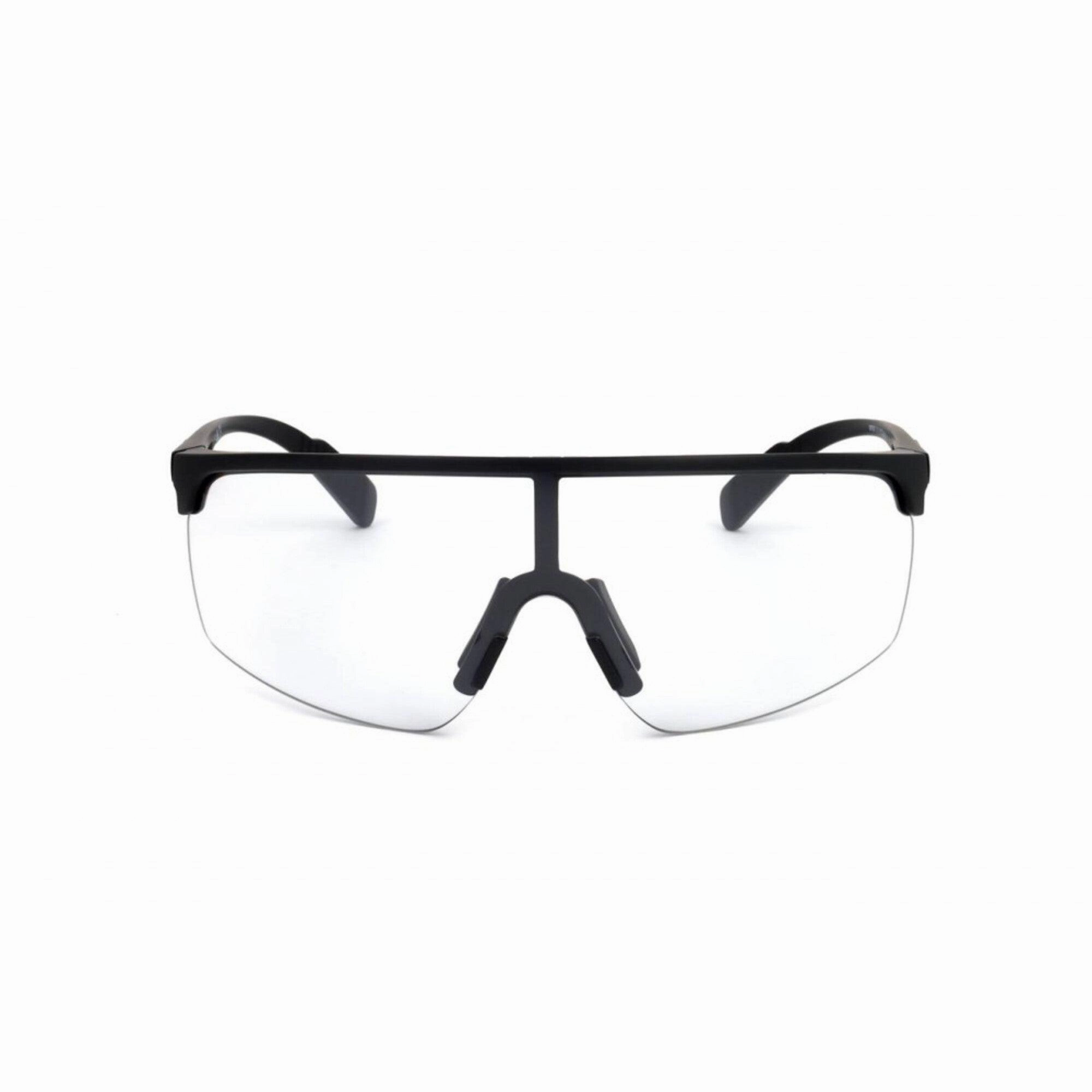 Adidas Men's Sunglasses - Shiny Black Half Rim Frame Smoke Lens | ADIDAS SP0005 01A
