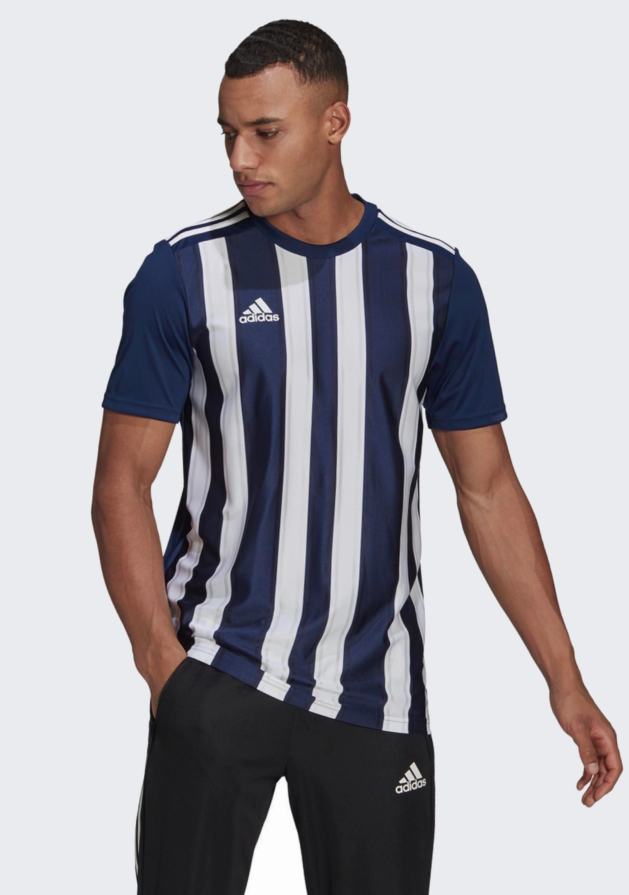 Adidas Mens Striped 21 Jersey Navy/White