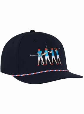 Annika Vintage Swing Navy AeroSphere Tech Fabric Rope Cap