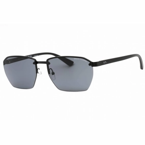 Armani Exchange Men's Sunglasses - Matte Black Pilot Half Rim Frame | 0AX2048S 600087