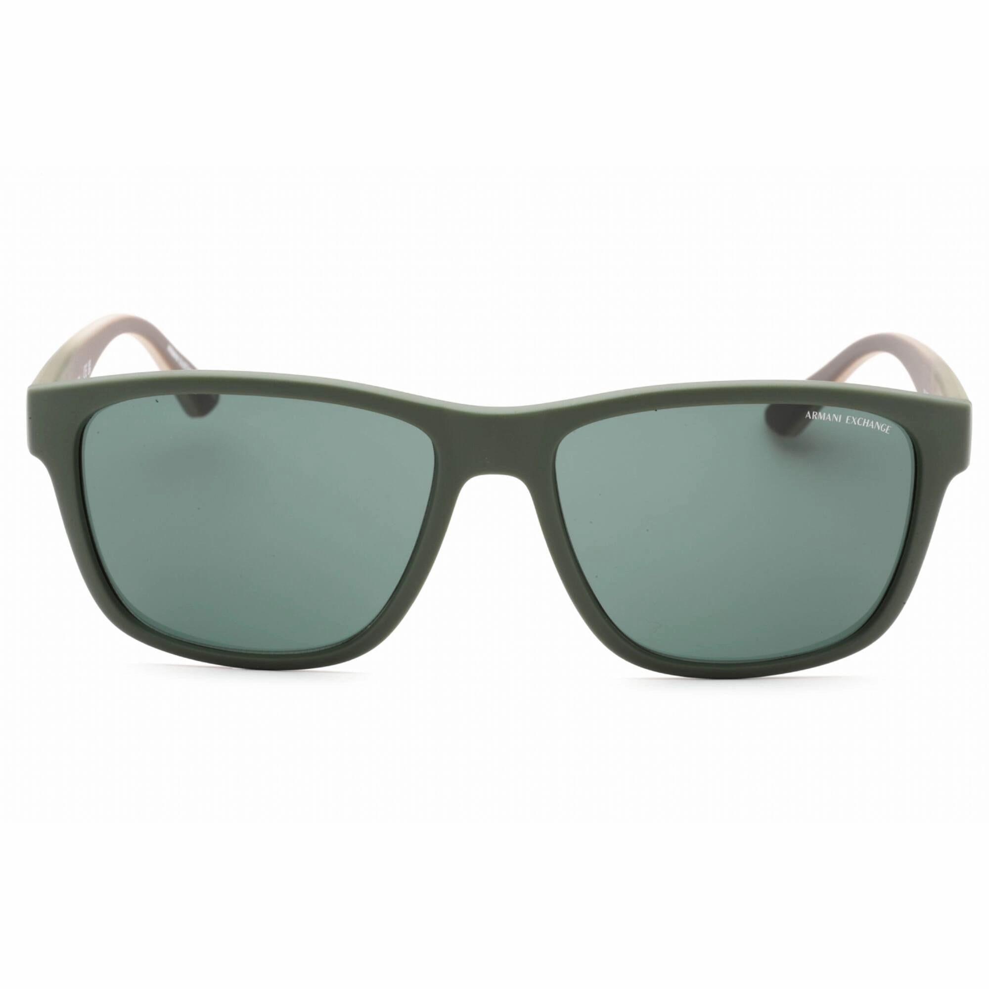 Armani Exchange Men's Sunglasses - Matte Green Square Plastic Frame | 0AX4135S 830171
