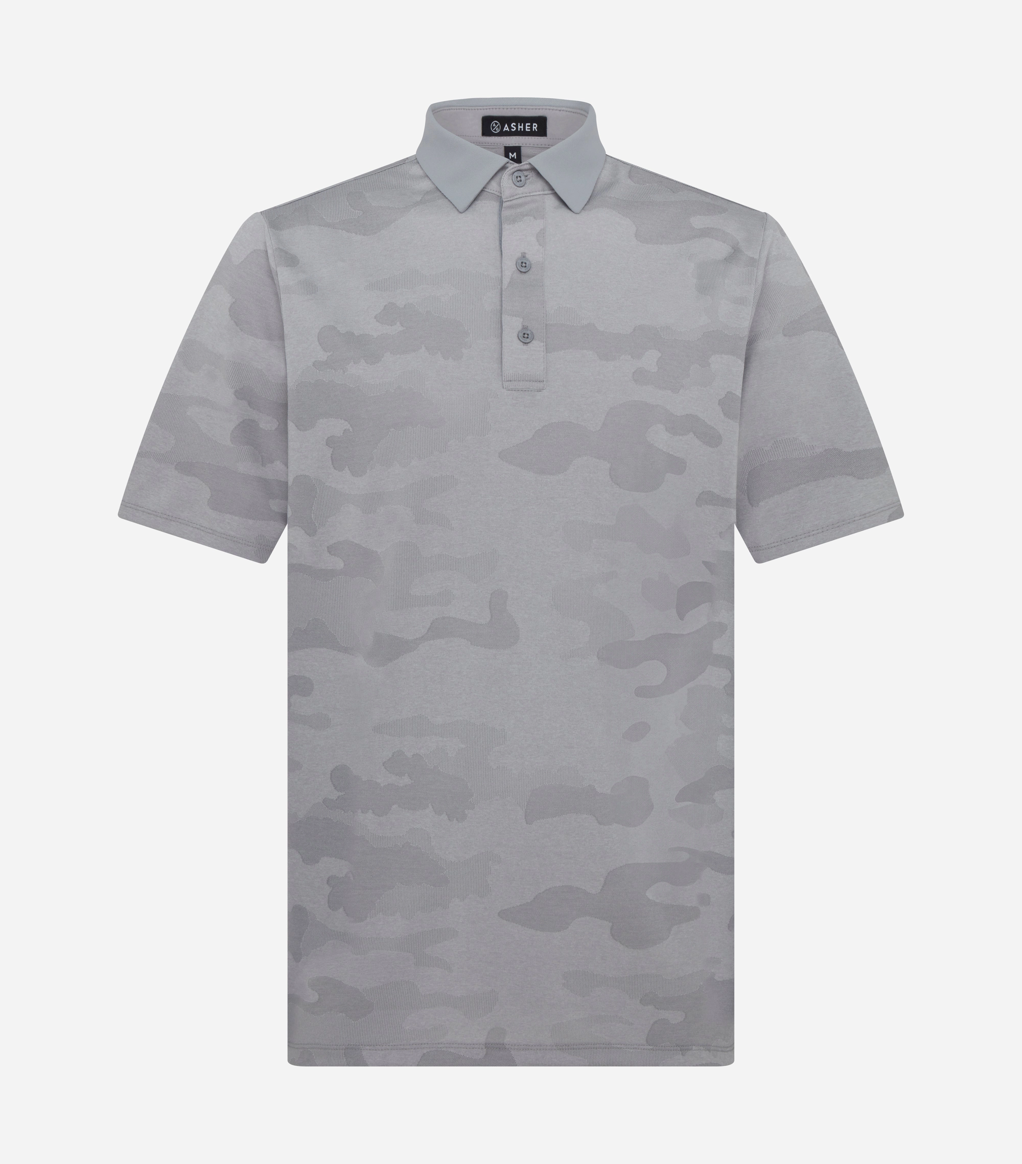 ASHER Jacquard Camo Polo