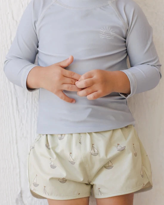 Boys Swim Short - Sailboats