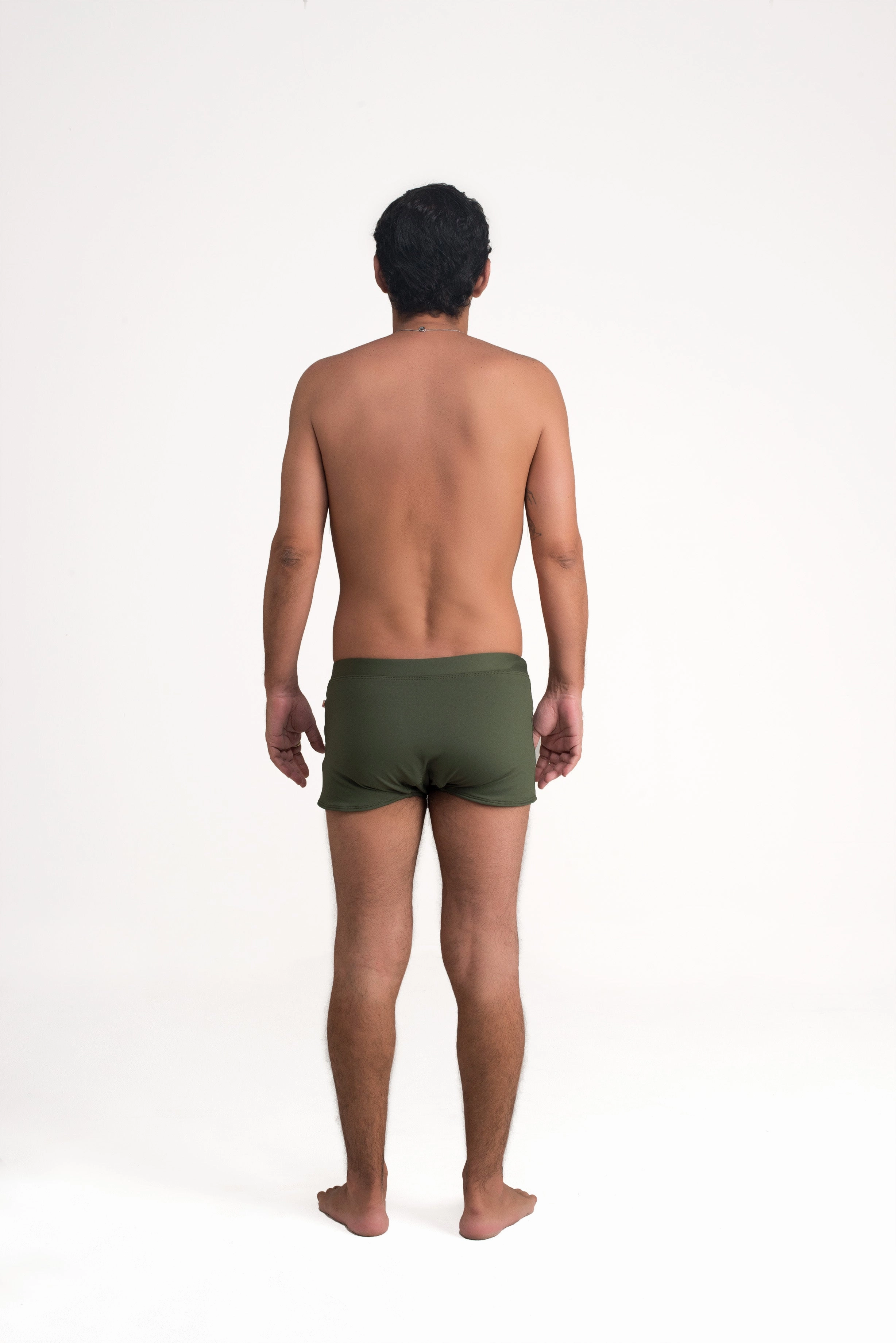 Brazilian Style Trunks, Jungle Green Supplex