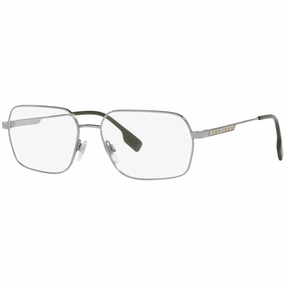 Burberry Men's Eyeglasses - Metal Rectangular Frame Demo Lens | BURBERRY 0BE1356 1003