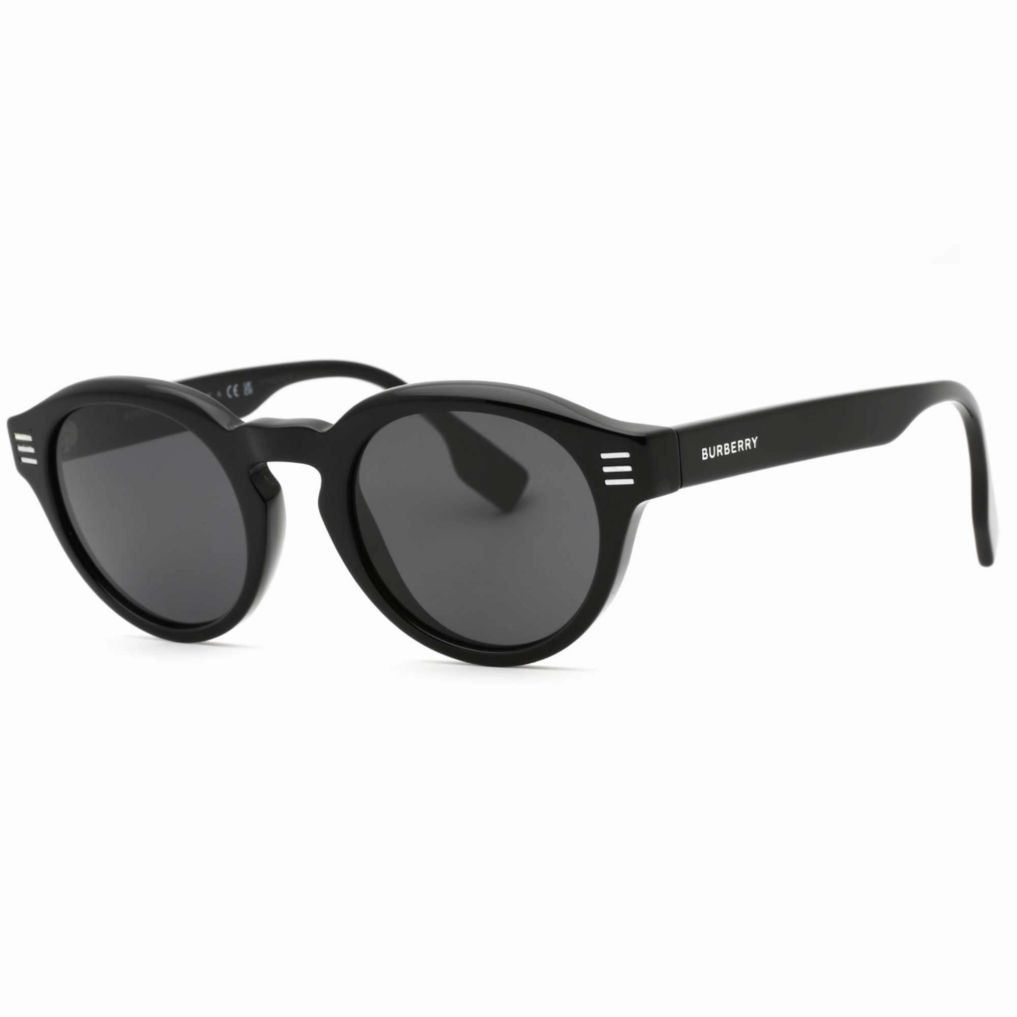 Burberry Men's Sunglasses - Black Plastic Round Shape Full Rim Frame | 0BE4404 300187
