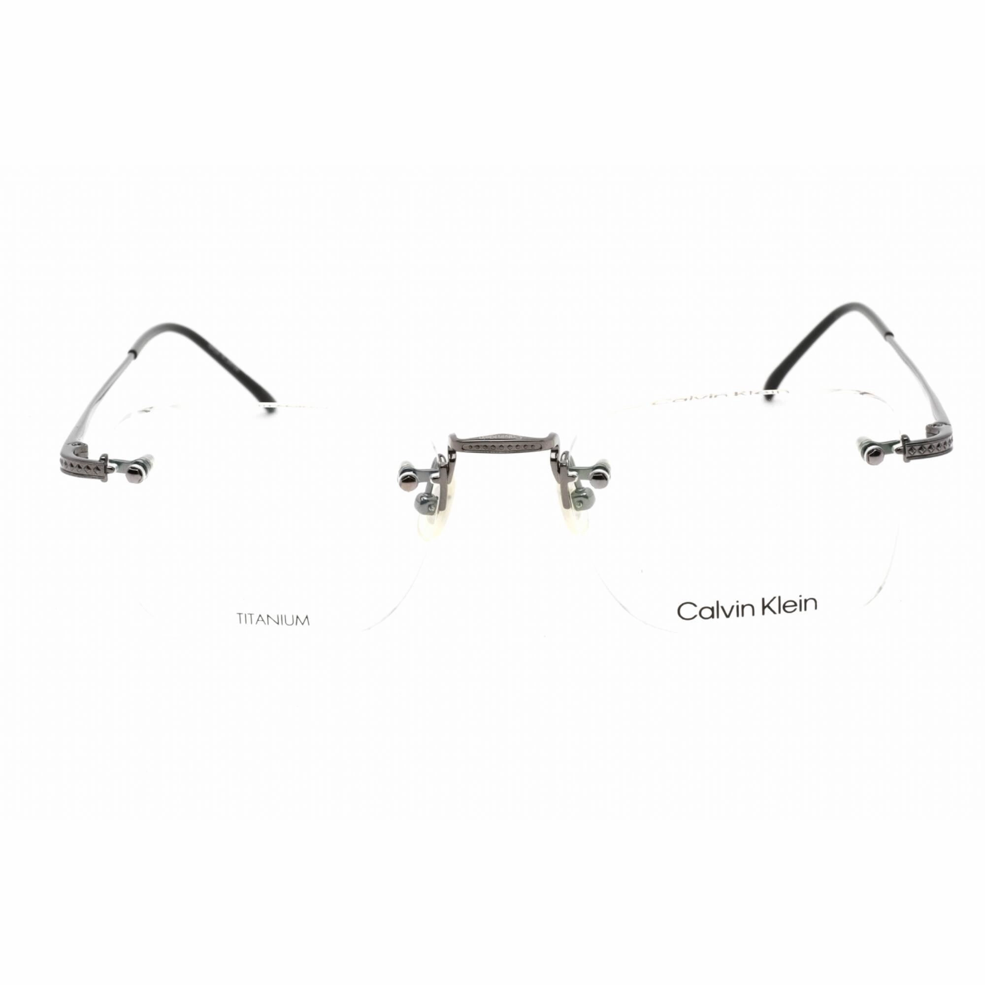 Calvin Klein Men's Eyeglasses - Dark Gun Titanium Square Shape Frame | CK22112T 009