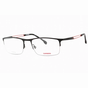 Carrera Men's Eyeglasses - Matte Black Metal Rectangular Half Rim Frame | 8832 0003 00
