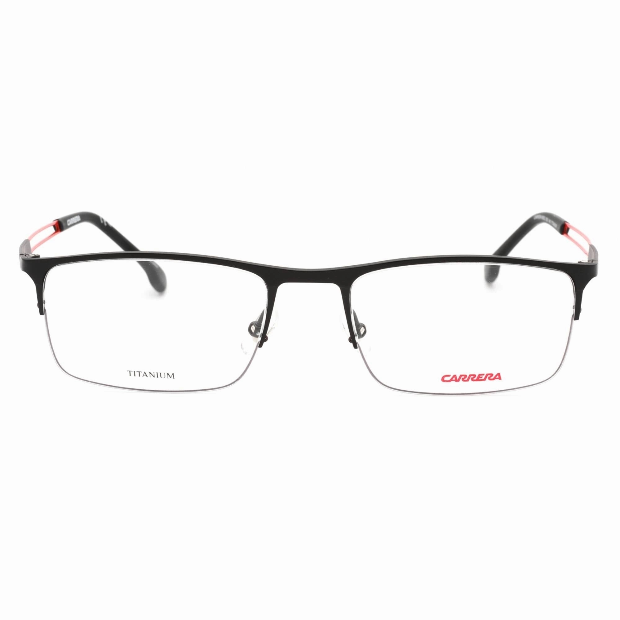 Carrera Men's Eyeglasses - Matte Black Metal Rectangular Half Rim Frame | 8832 0003 00
