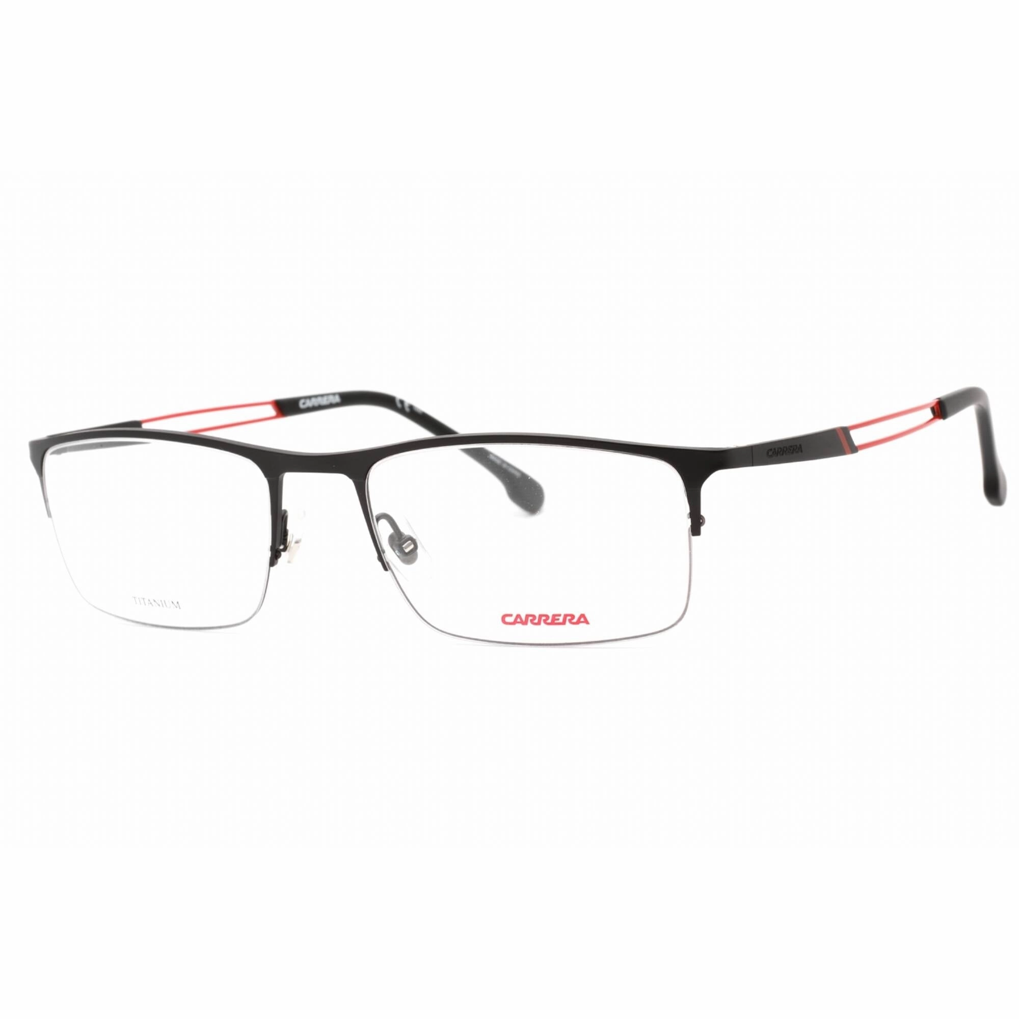 Carrera Men's Eyeglasses - Matte Black Metal Rectangular Half Rim Frame | 8832 0003 00