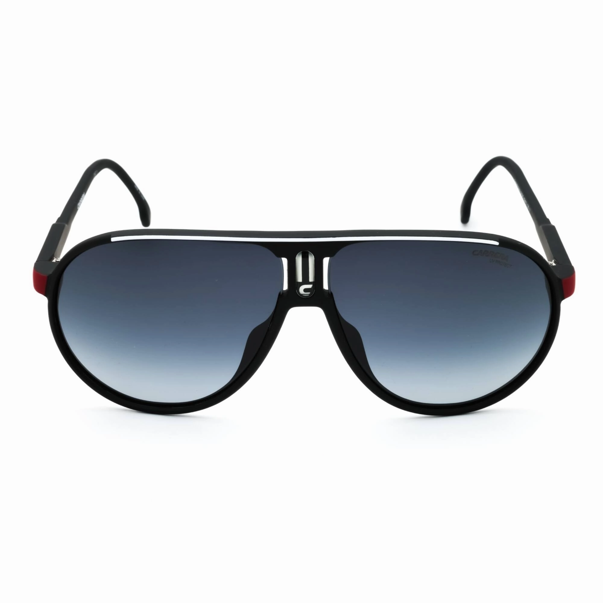 Carrera Men's Sunglasses - Black Red Plastic Pilot Full Rim Frame | CHAMPION/N 0OIT 9O