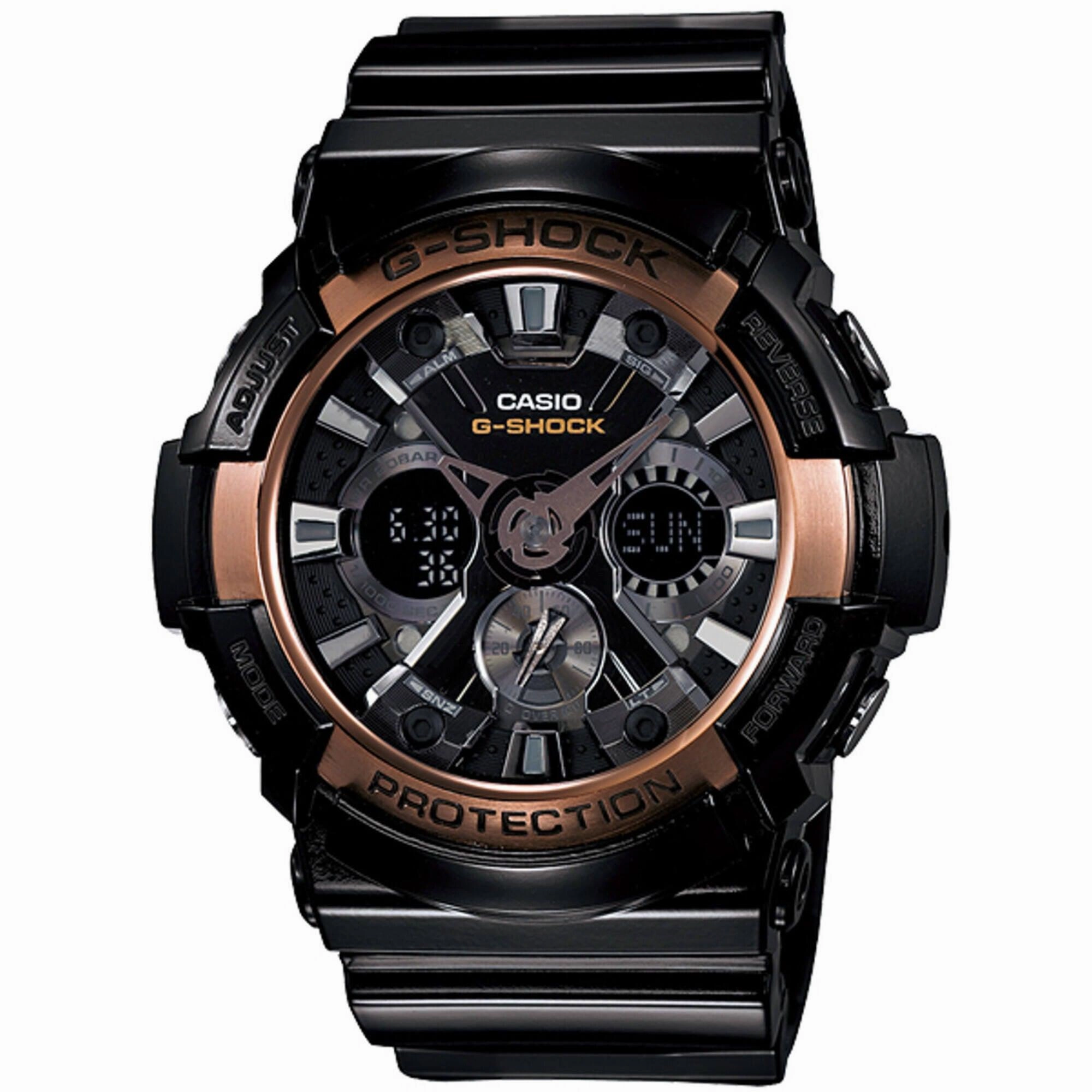 Casio Men's Watch - G-Shock Analog-Digital Dial Black Resin Strap | GA200RG-1A