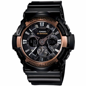 Casio Men's Watch - G-Shock Analog-Digital Dial Black Resin Strap | GA200RG-1A