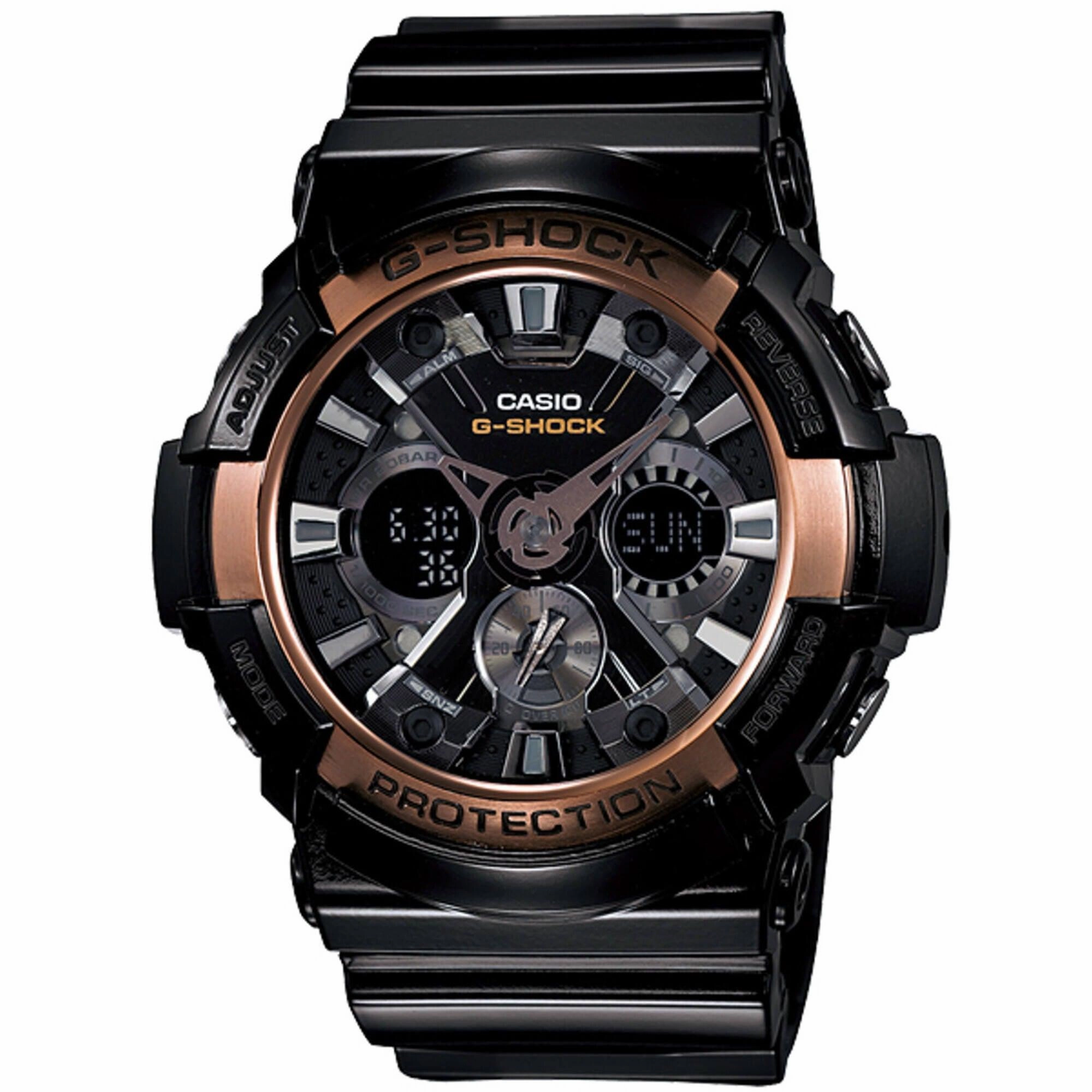 Casio Men's Watch - G-Shock Analog-Digital Dial Black Resin Strap | GA200RG-1A