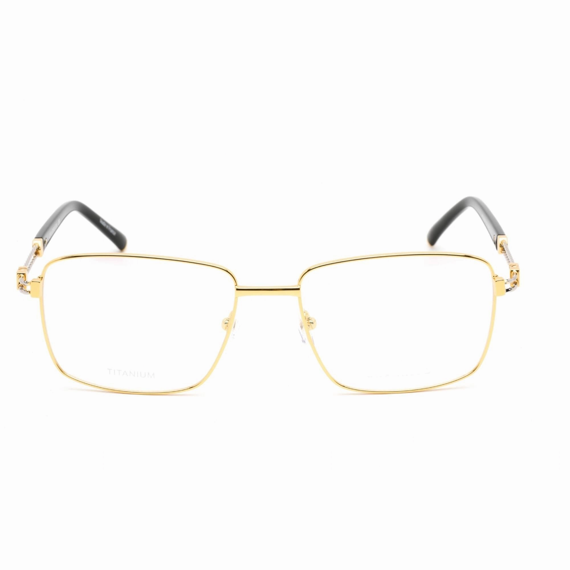 Charriol Men's Eyeglasses - Shiny Gold/Silver Titanium Square Frame | PC75090 C03