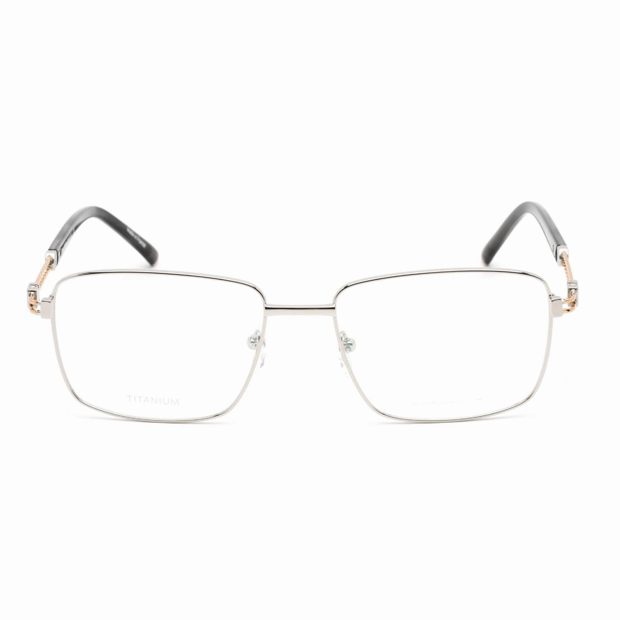 Charriol Men's Eyeglasses - Shiny Silver/Gold Titanium Square Frame | PC75090 C02