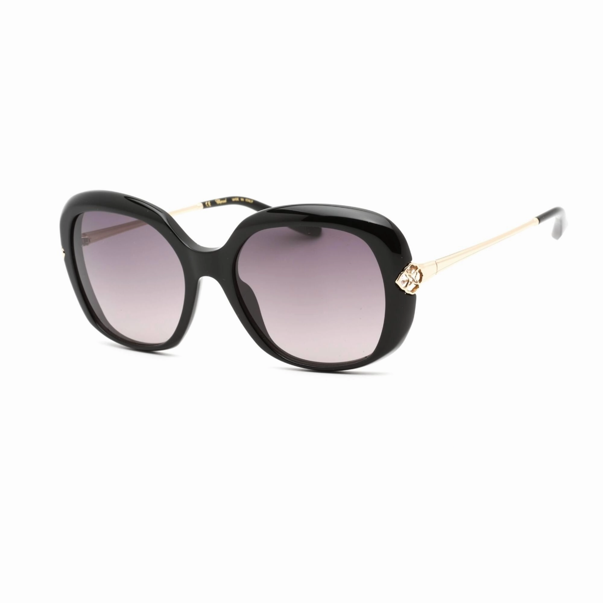 Chopard Men's Sunglasses - Full Rim Shiny Black Plastic Oval Frame | SCH314S 0700