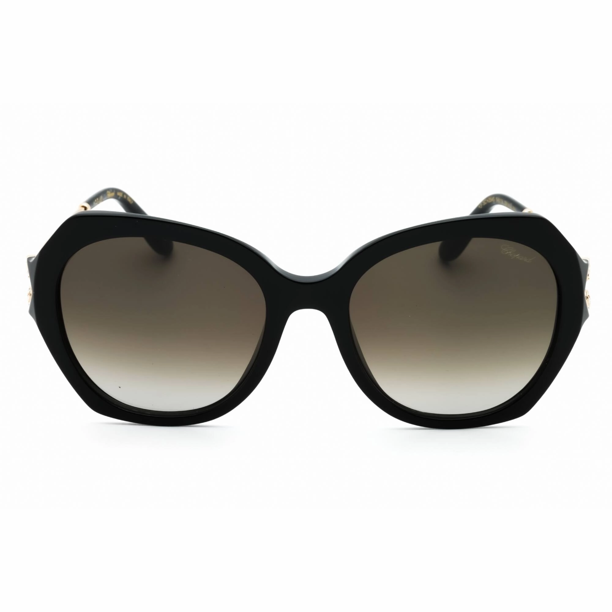 Chopard Women's Sunglasses - Shiny Black Plastic Full Rim Oversized | SCH354S 700K