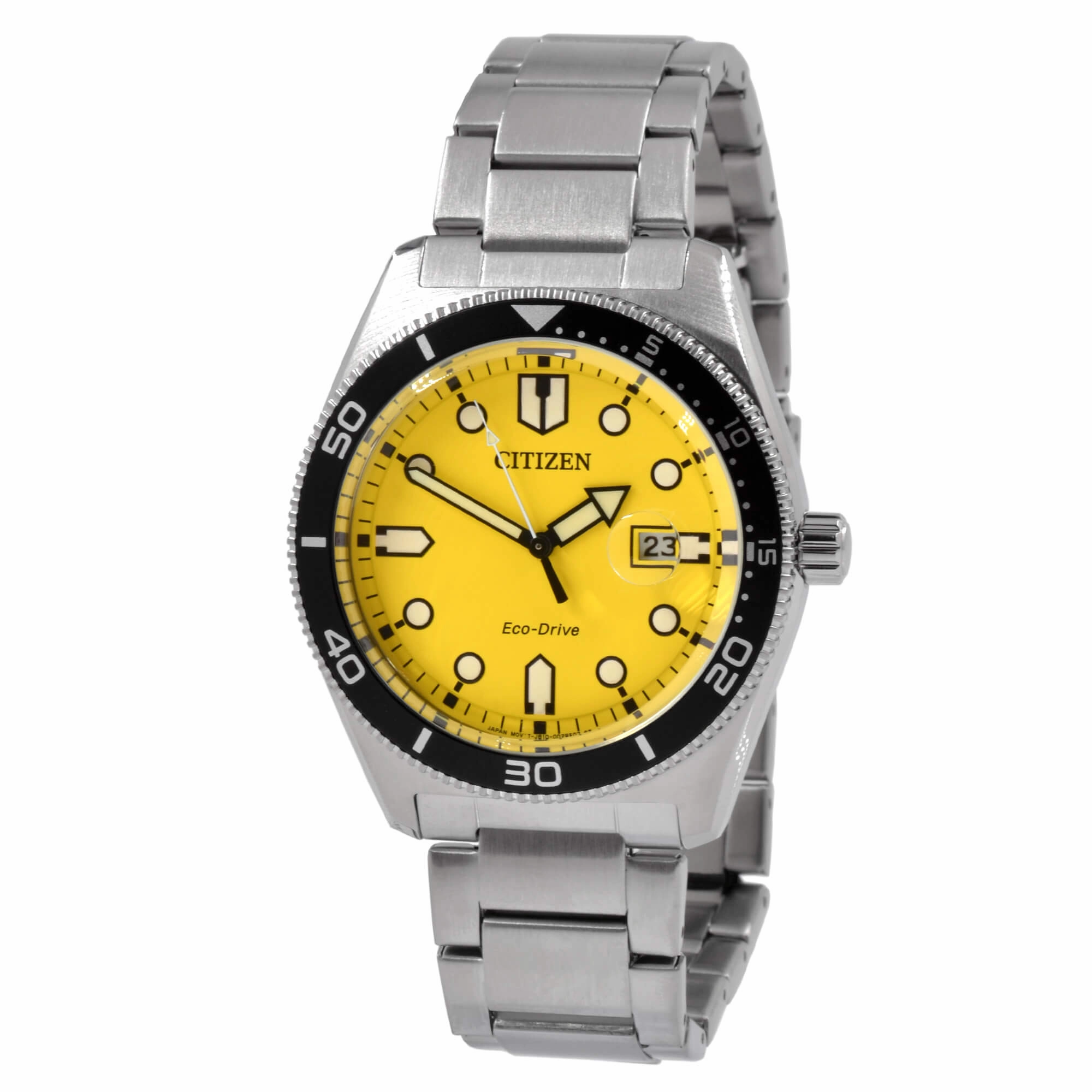 Citizen Men's Watch - Eco-Drive Yellow Dial Stainless Steel Bracelet | AW1760-81Z