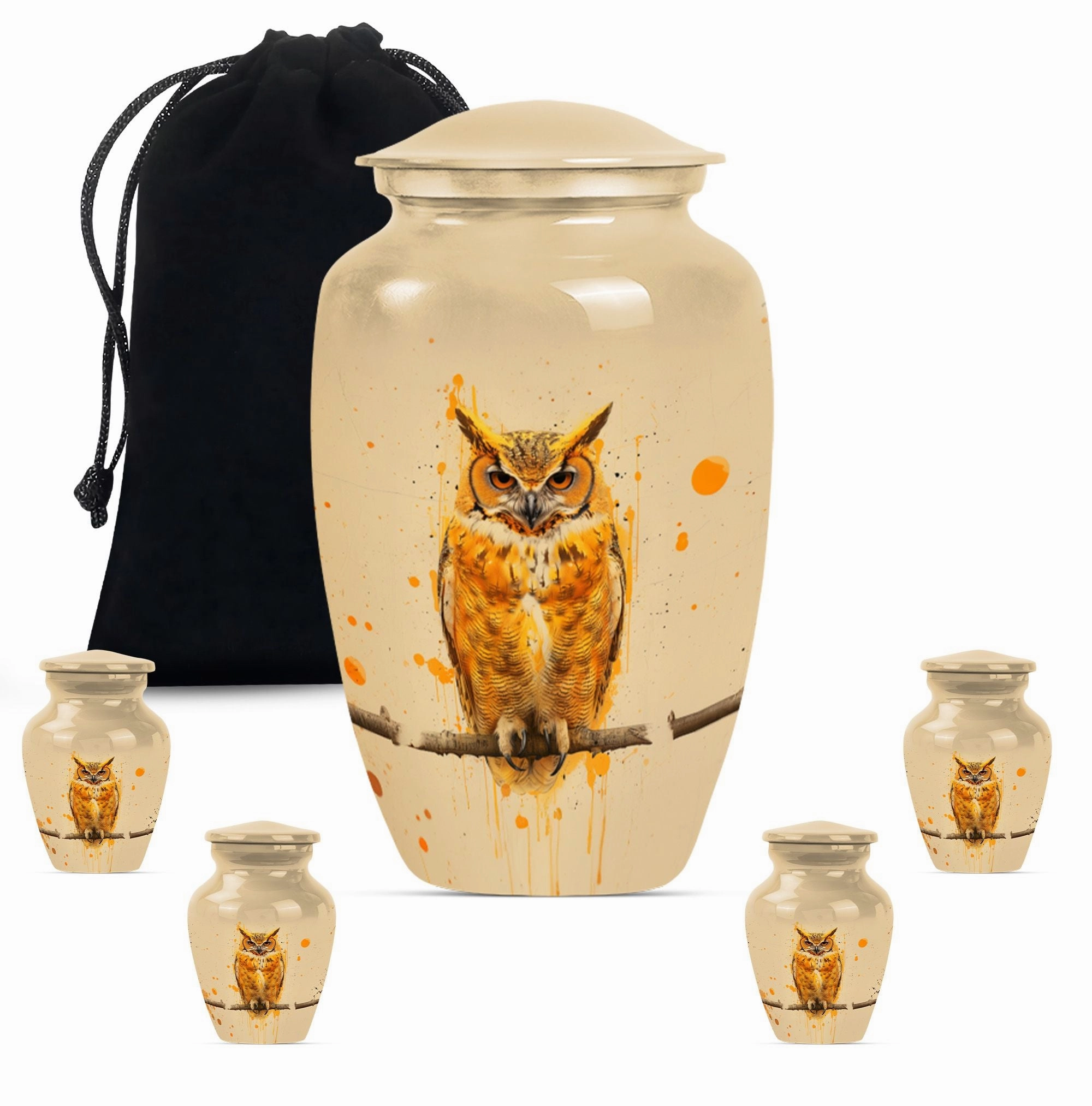 Classic Owl Cremation Urn for Adult Men's Cremation Ashes