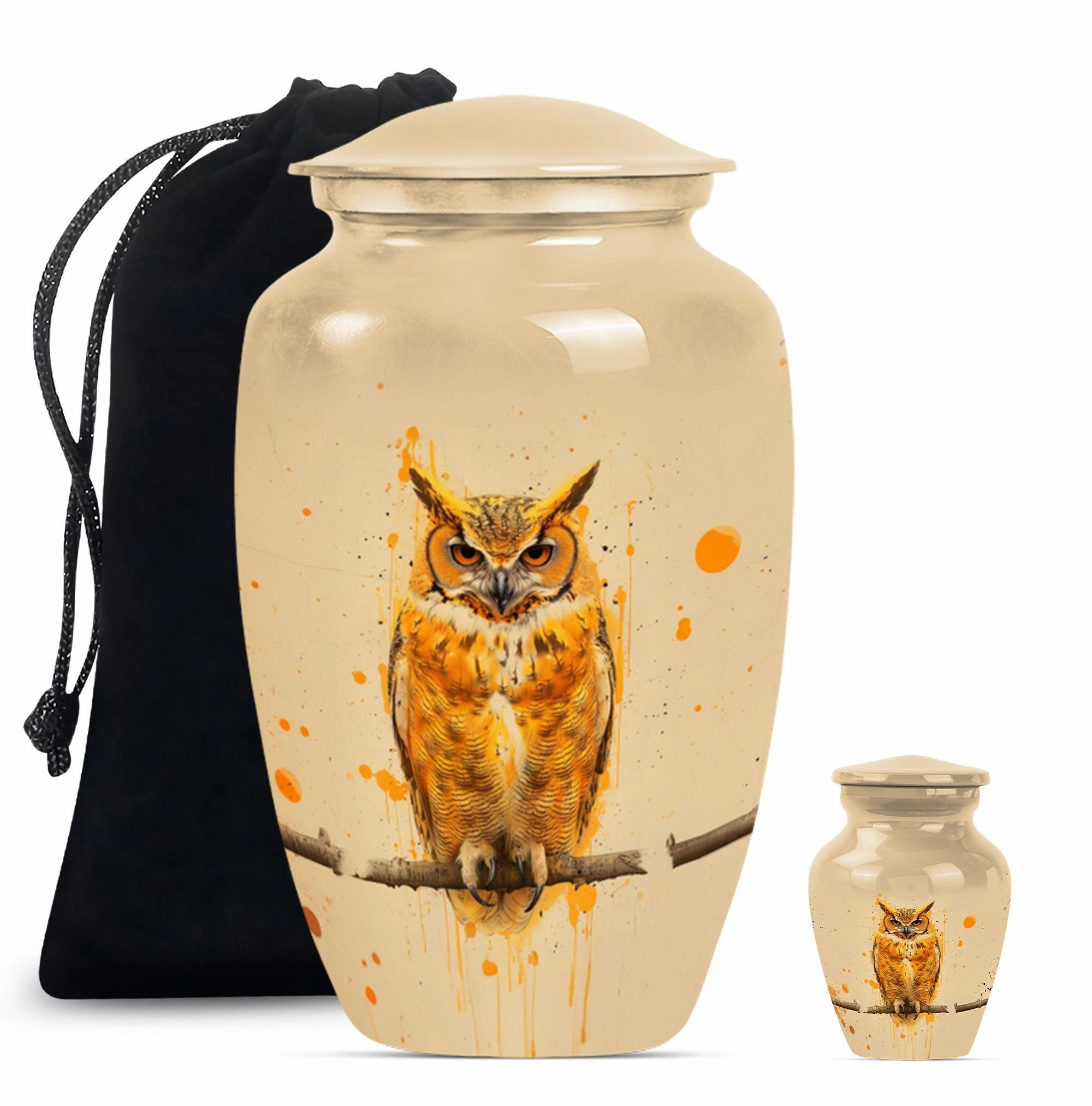 Classic Owl Cremation Urn for Adult Men's Cremation Ashes