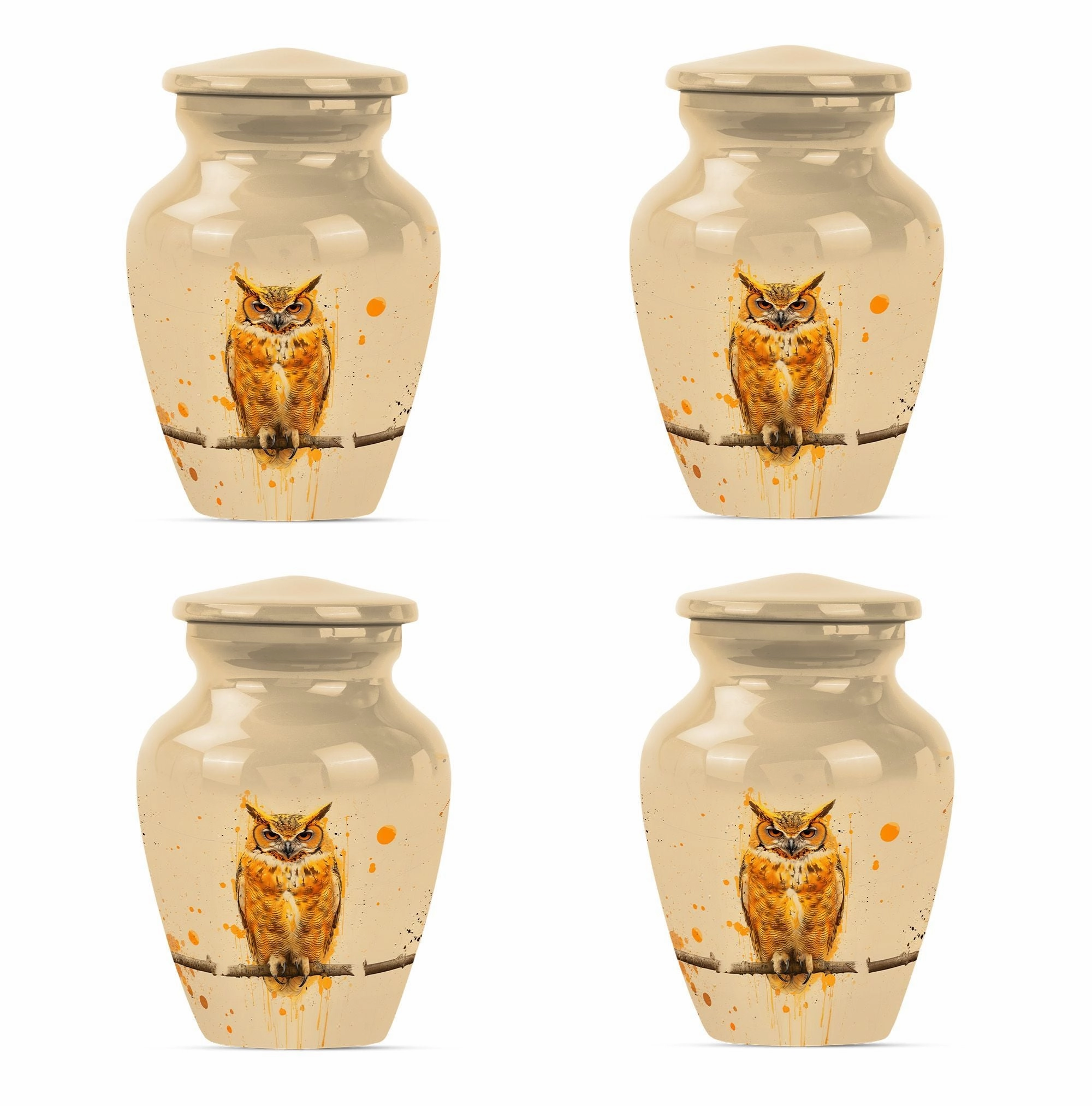 Classic Owl Cremation Urn for Adult Men's Cremation Ashes