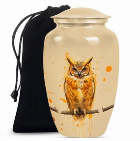 Classic Owl Cremation Urn for Adult Men's Cremation Ashes