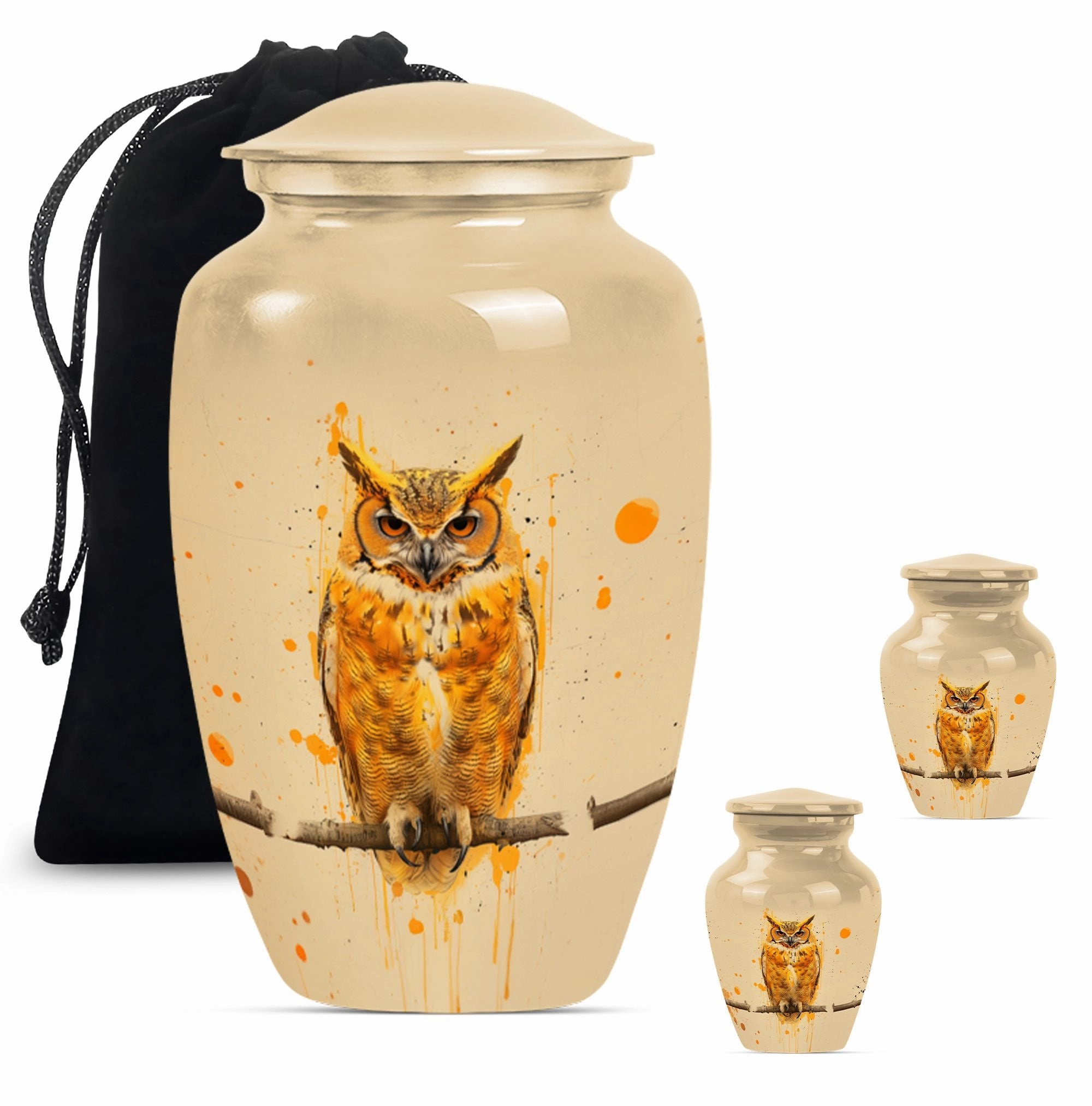 Classic Owl Cremation Urn for Adult Men's Cremation Ashes