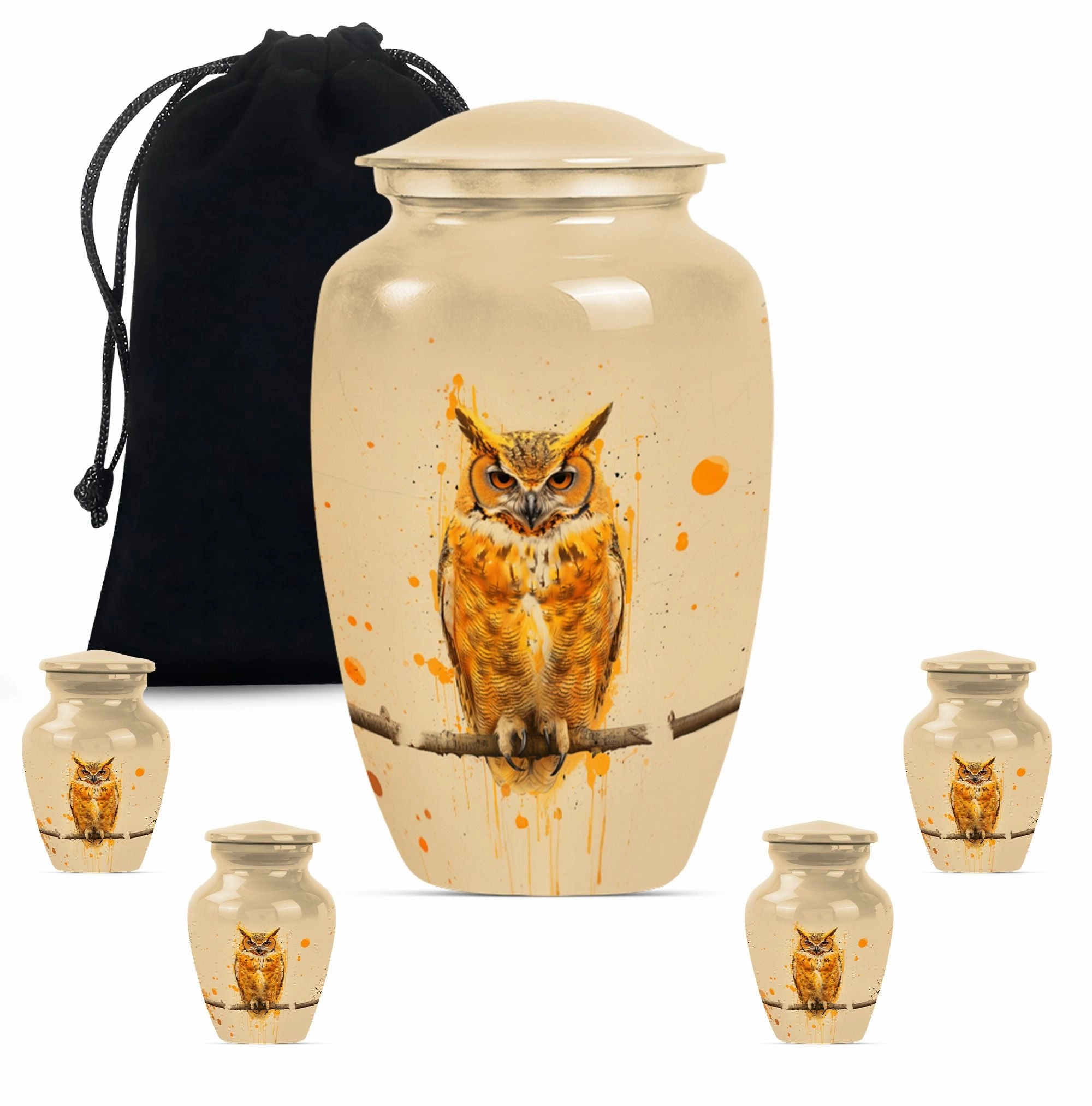Classic Owl Cremation Urn for Adult Men's Cremation Ashes