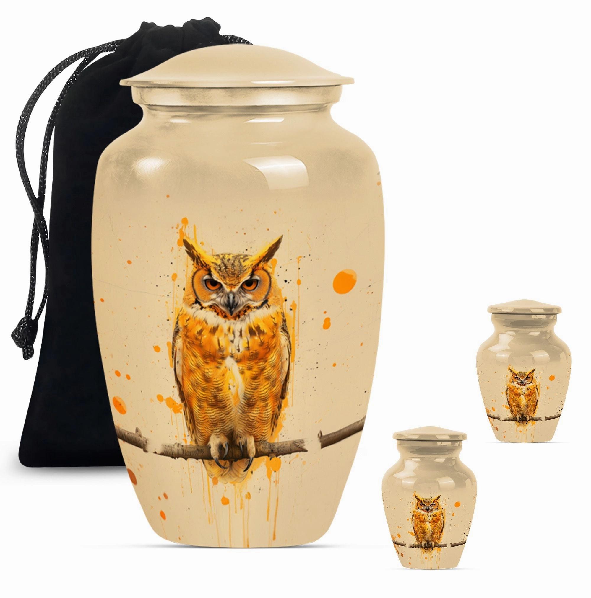 Classic Owl Cremation Urn for Adult Men's Cremation Ashes