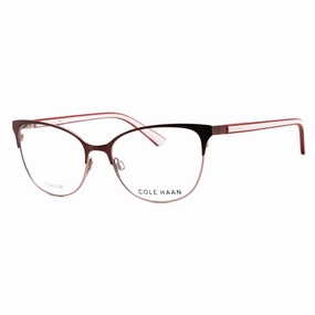 Cole Haan Men's Eyeglasses - Burgundy Rectangular Shape Frame Clear Lens | CH5040 604