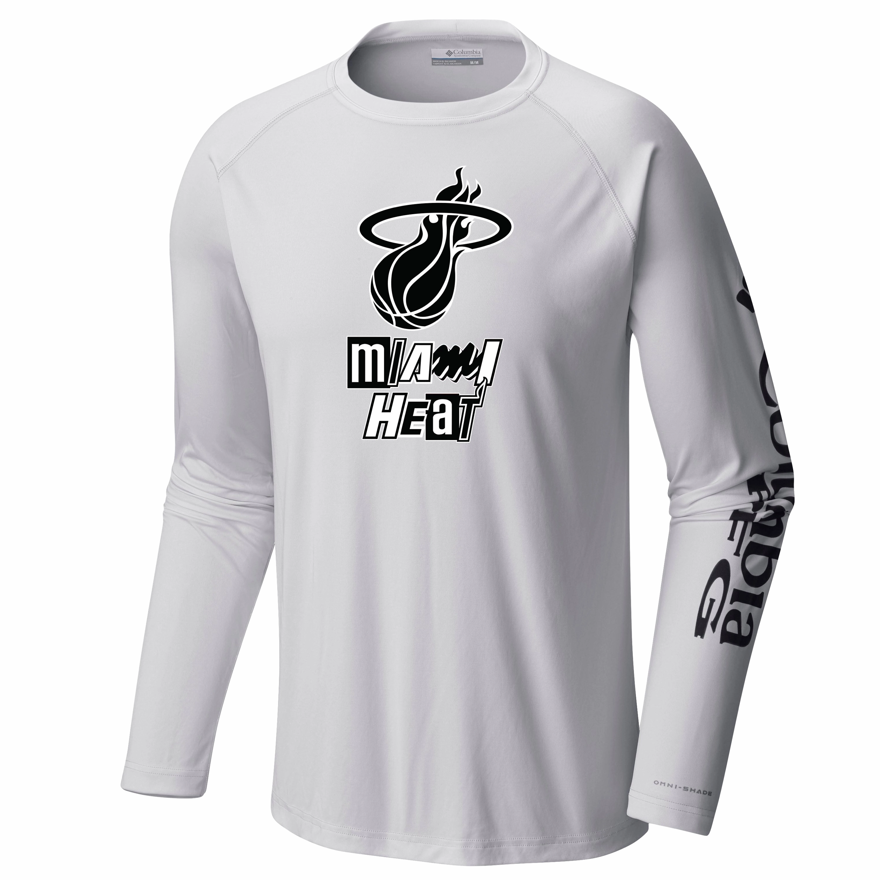Columbia Miami HEAT Mashup Logo Long Sleeve Tee