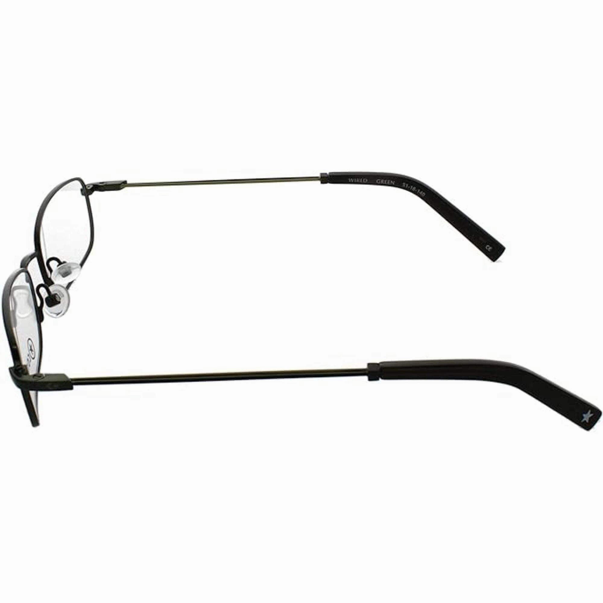Converse Men's Eyeglasses - Green Metal Rectangular Frame Demo Lens | CONVERSE DV GRN