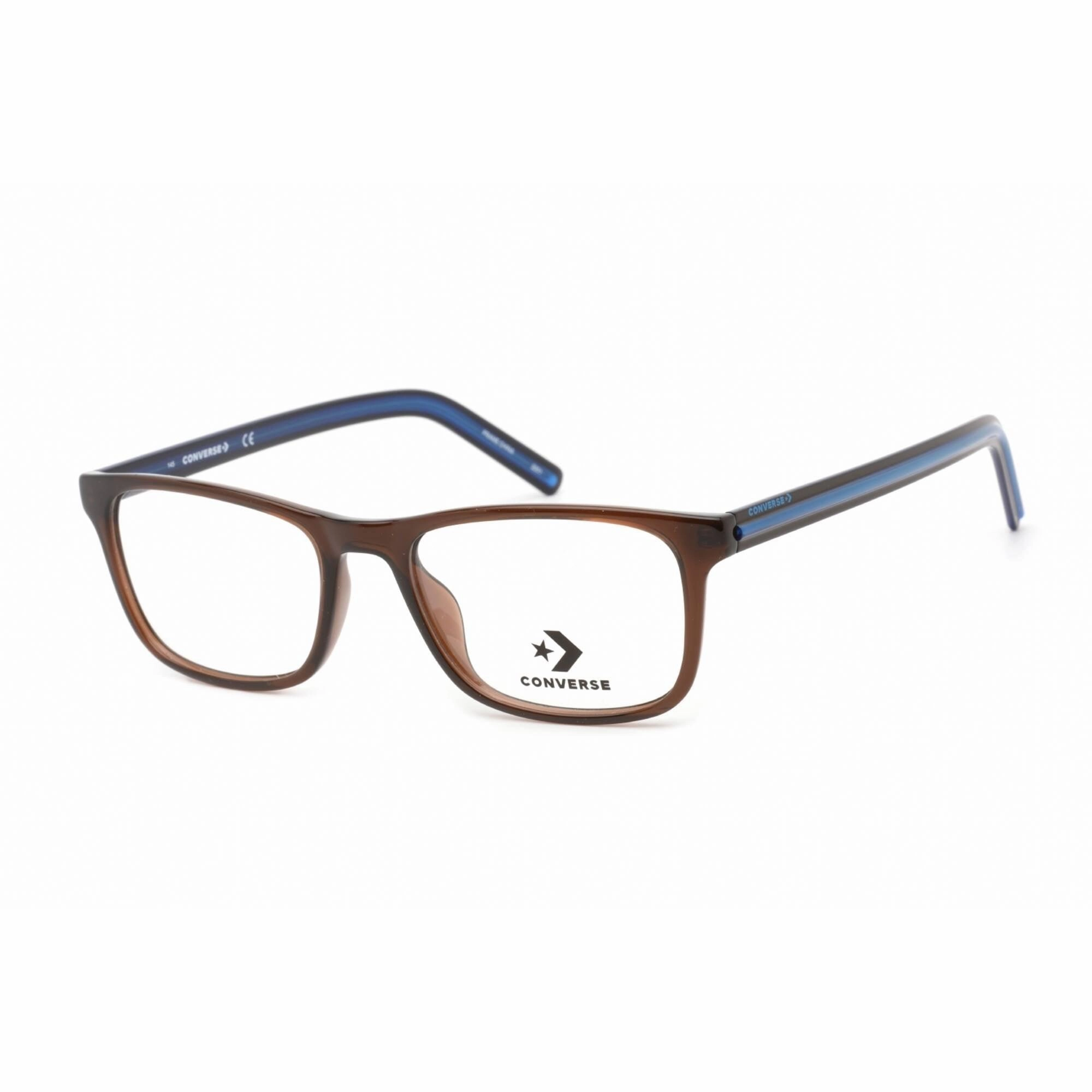Converse Men's Eyeglasses - Rectangular Crystal Dark Root Plastic Frame | CV5011 201