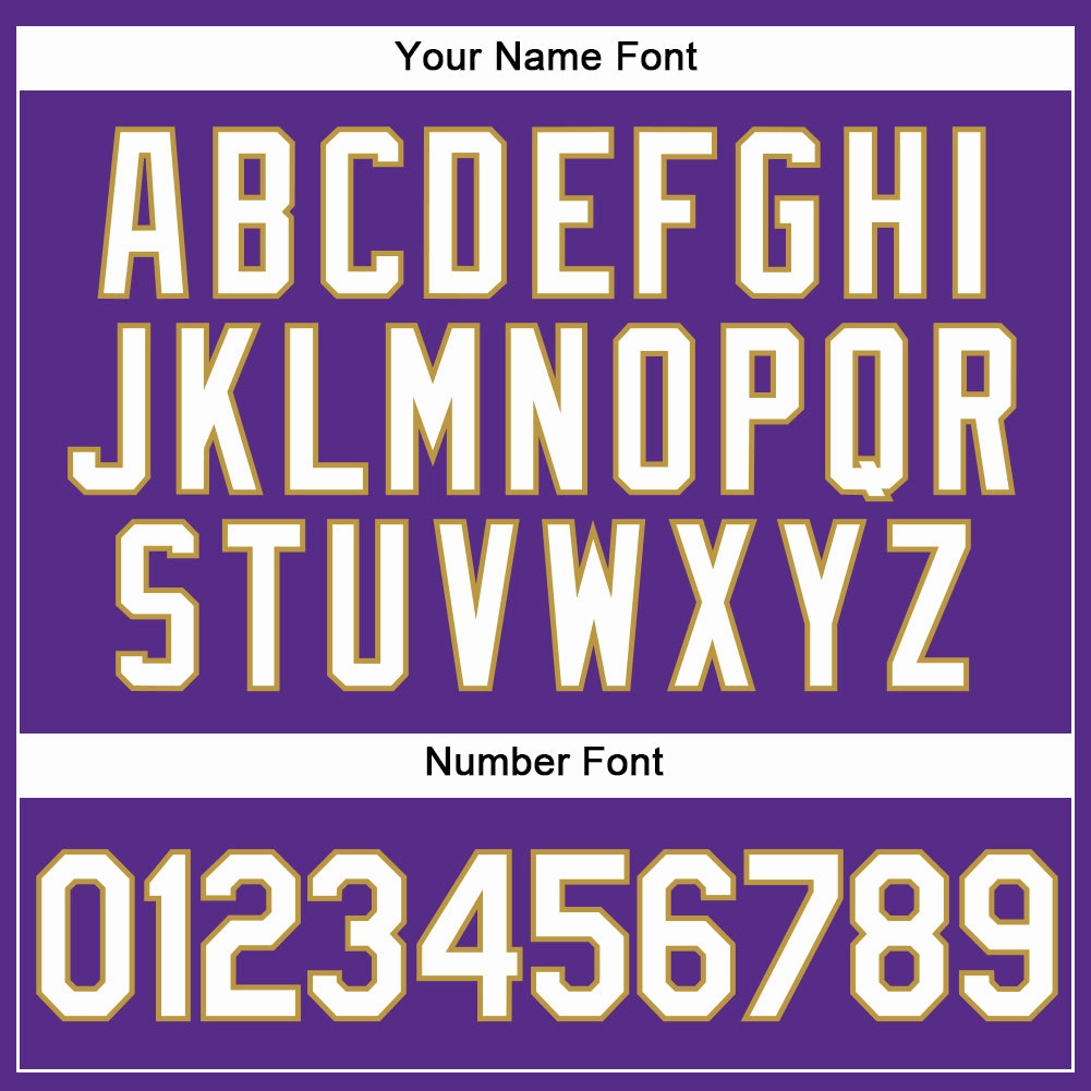 Custom Purple White Pinstripe Old Gold Authentic Baseball Jersey