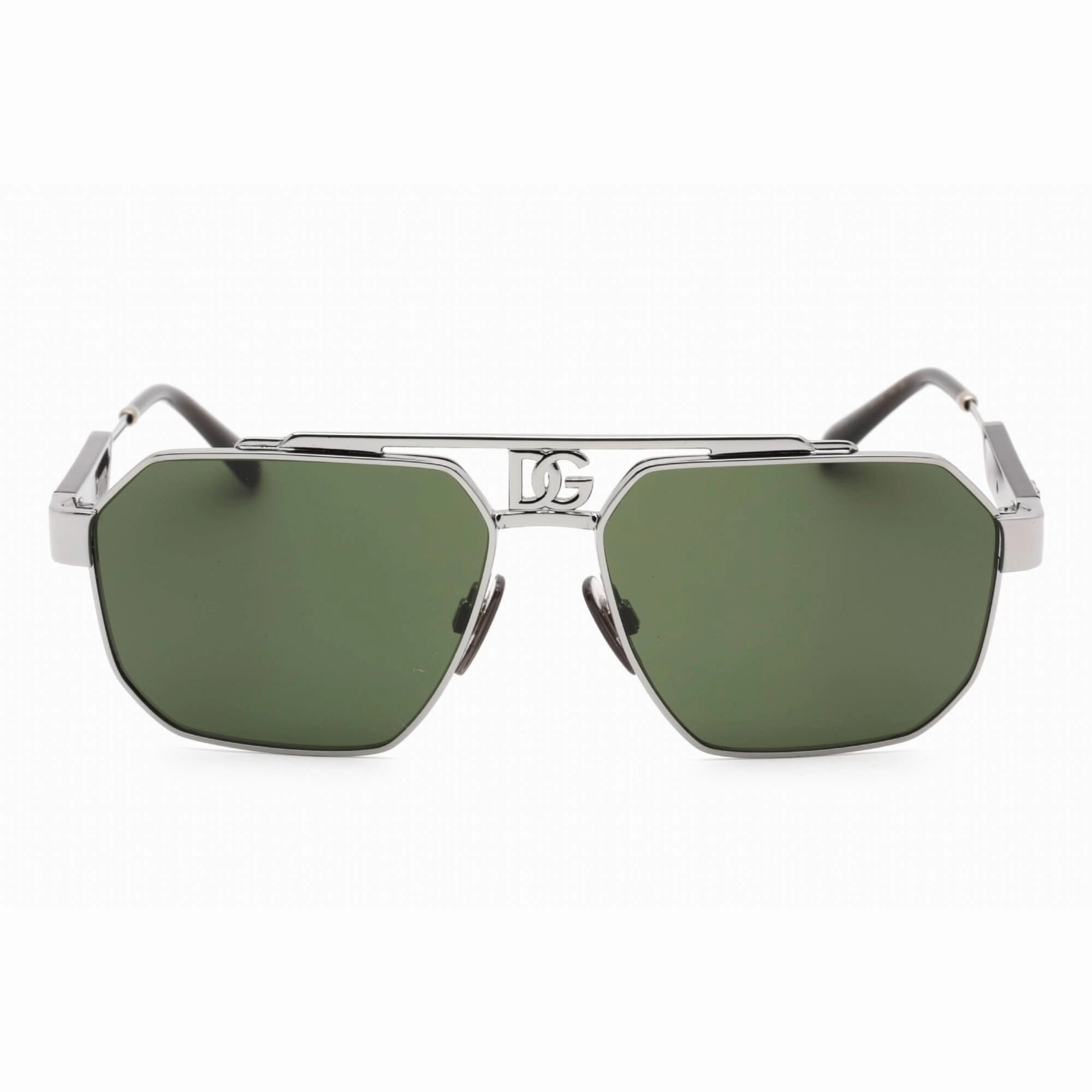 Dolce & Gabbana Men's Sunglasses - Full Rim Gunmetal Metal Aviator | 0DG2294 04/71
