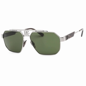 Dolce & Gabbana Men's Sunglasses - Full Rim Gunmetal Metal Aviator | 0DG2294 04/71