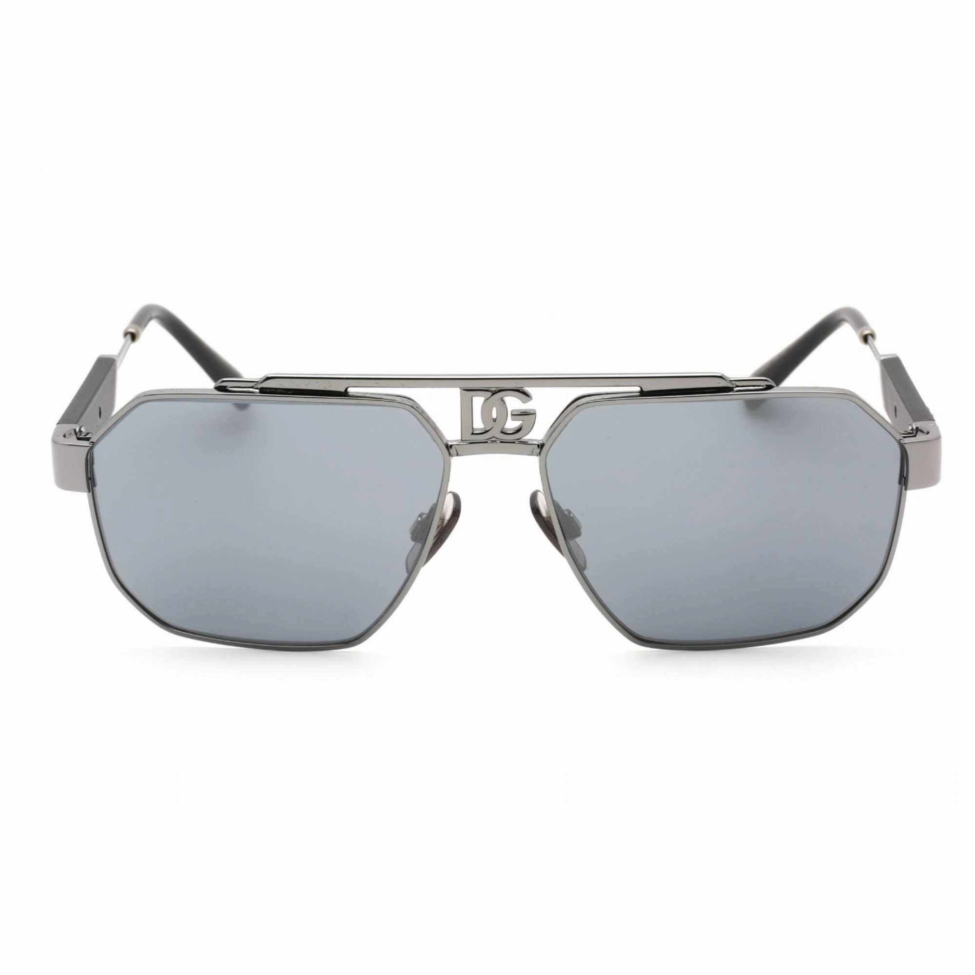 Dolce & Gabbana Men's Sunglasses - Light Grey Mirrored Black Lens | 0DG2294 04/6G
