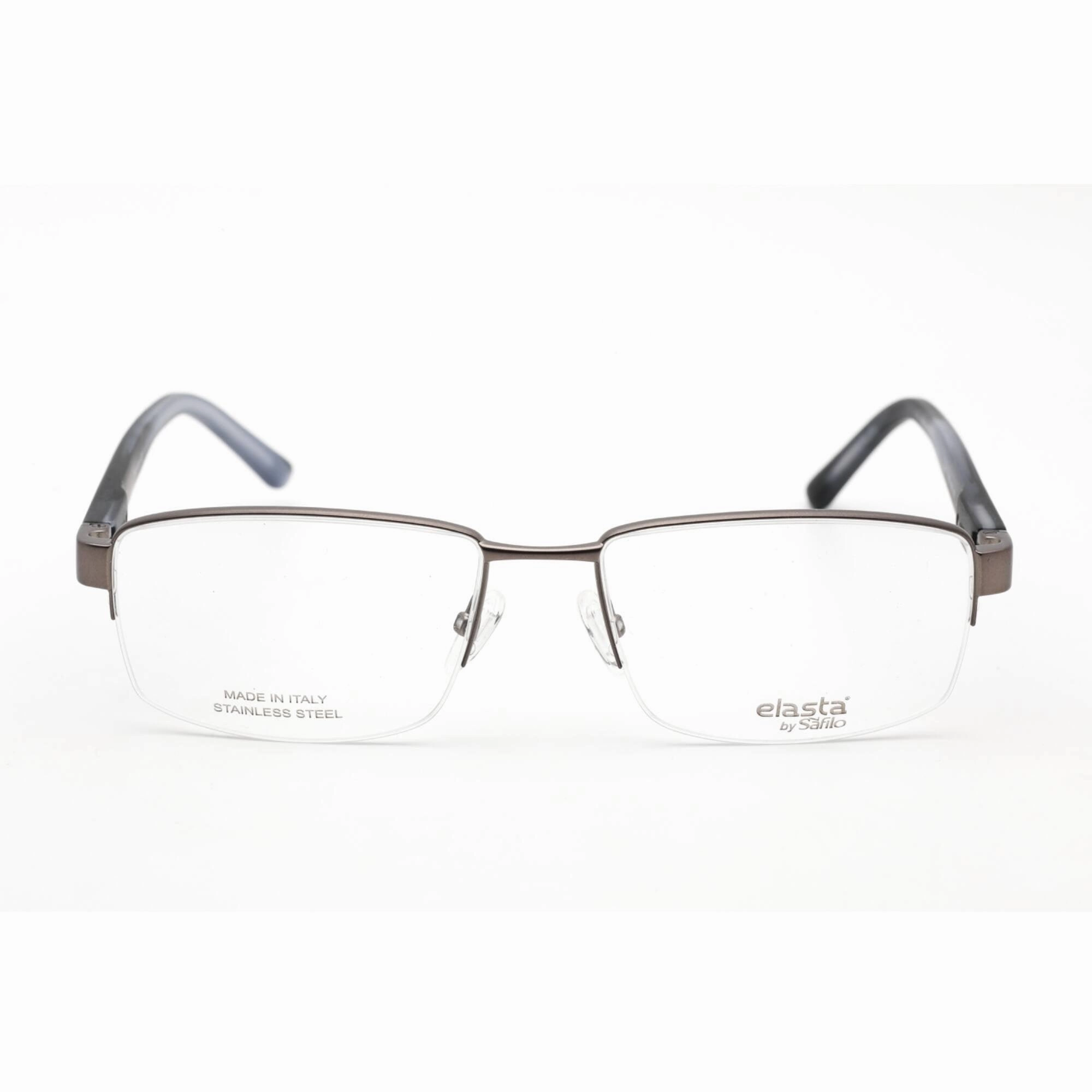 Elasta Men's Eyeglasses - Dark Grey Acetate/Metal Rectangular Frame | E 3122 0HWJ 00