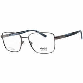 Elasta Men's Eyeglasses - Dark Grey Metal Full Rim Rectangular Frame | E 3125 0HWJ