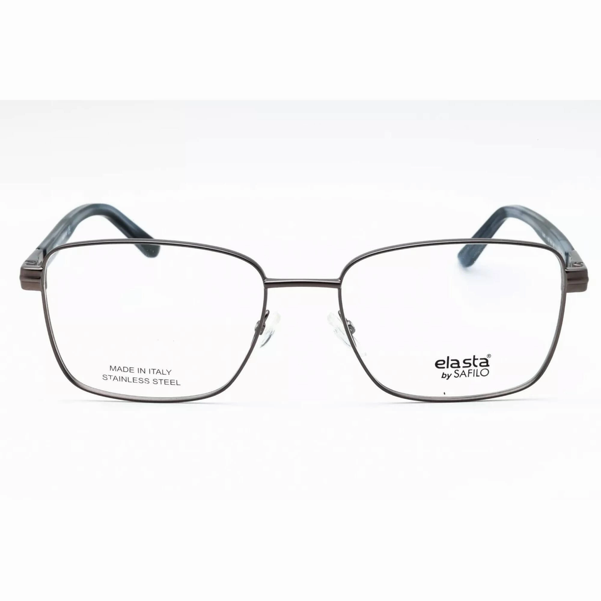 Elasta Men's Eyeglasses - Dark Grey Metal Full Rim Rectangular Frame | E 3125 0HWJ