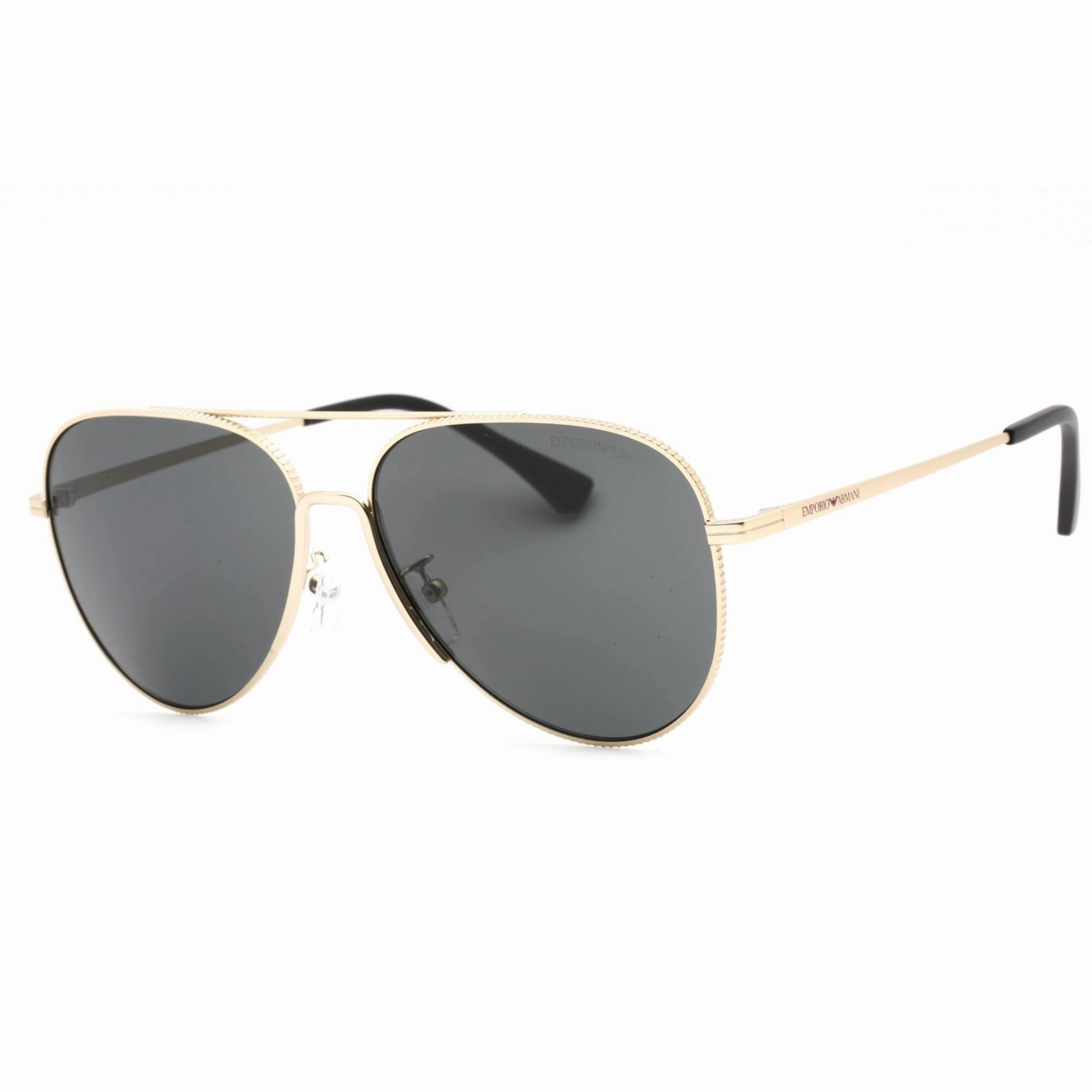 Emporio Armani Men's Sunglasses - Gold Frame Dark Grey Lens | 0EA2149D 337187